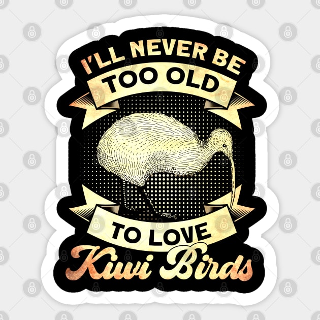 Endangered Species Bird Lover Kiwi Bird Sticker by Toeffishirts